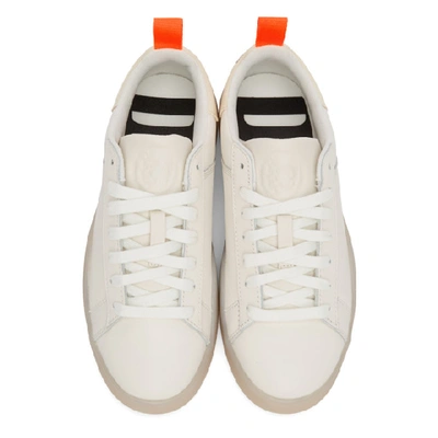 Shop Diesel White And Orange S-clever Low Sneakers In H7786 Whtor