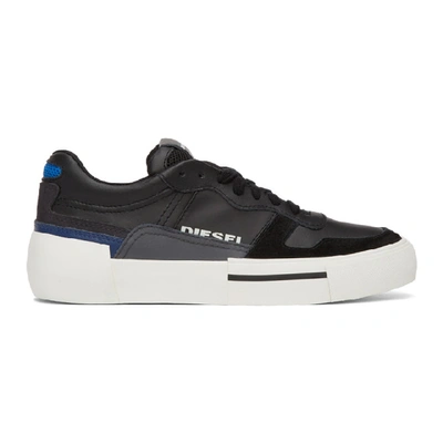 Shop Diesel Black S-dese Low Sneakers In H7812 Navy