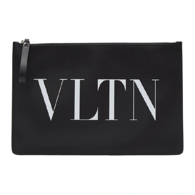 VALENTINO 黑色大号 VALENTINO GARAVANI “VLTN”手袋