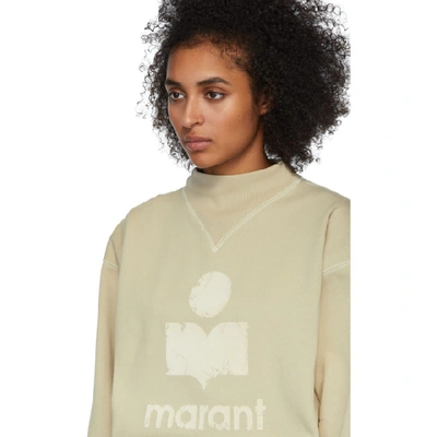 Shop Isabel Marant Étoile Isabel Marant Etoile Beige Moby Inactif Sweatshirt In 10ly Lt Yel