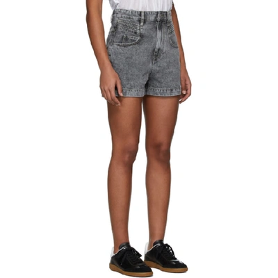 Shop Isabel Marant Étoile Isabel Marant Etoile Grey Denim Hiana Shorts In 02gy Grey