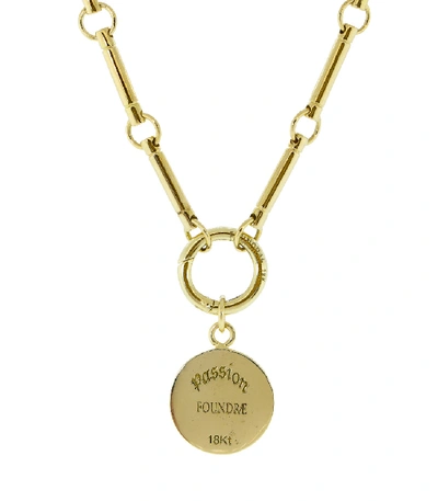 Shop Foundrae Petite Passion Medallion In Ylwgold