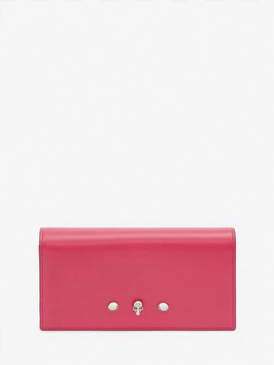 Shop Alexander Mcqueen Skull And Stud Continental Wallet