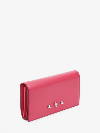 Shop Alexander Mcqueen Skull And Stud Continental Wallet