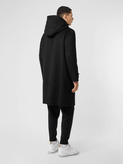 Shop Burberry Double-faced Cashmere Hooded Coat In Black
