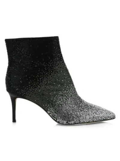 Shop Alice And Olivia Maesen Ombré Embellished Ankle Boots In Black