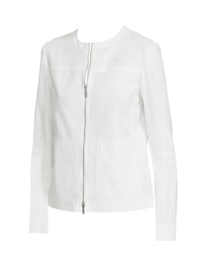 Shop Lafayette 148 Women's Juno Fundamental Bi-stretch Jacket In White