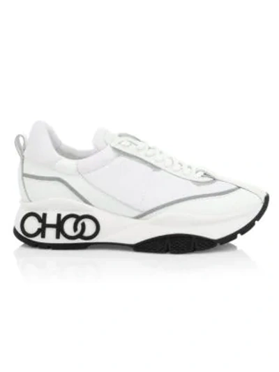 Shop Jimmy Choo Raine Chunky Sneakers In White