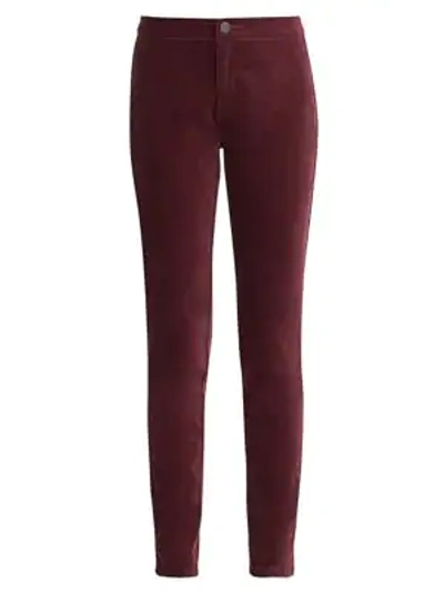 Shop Nic + Zoe Petite Stretch Velvet Five-pocket Pants In Winterberry