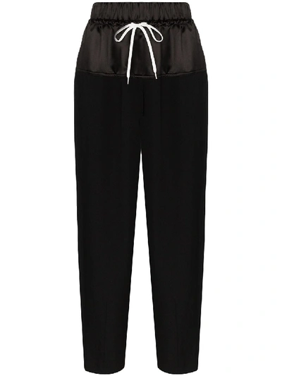 Shop Givenchy Panelled Wide-leg Track Pants In Black
