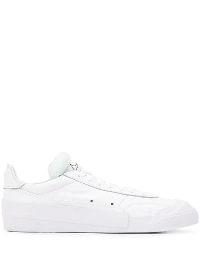 Shop Nike Drop-type Lx "triple White" Sneakers