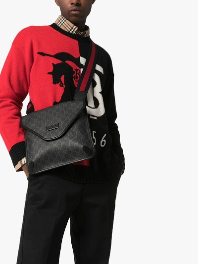 Shop Gucci Kuriertasche Mit Logos In Black