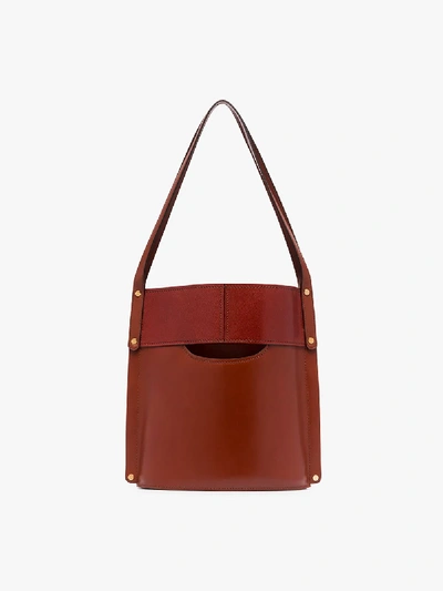 Shop Chloé Brown Aby Leather Tote Bag