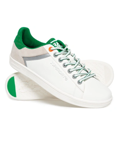 Shop Superdry Sleek Tennis Trainers In White