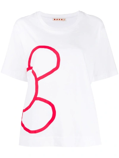 Shop Marni Chinese New Year 2020 Crew Neck T-shirt In White