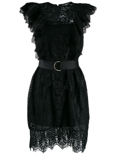 Shop Essentiel Antwerp Vamos Lace Embroidered Dress In Black