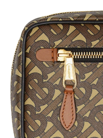 Shop Burberry Tb Monogram Print Messenger Bag In Neutrals