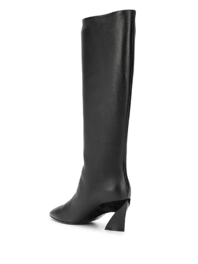Ferragamo Antea 70mm Knee-high Boots In Black
