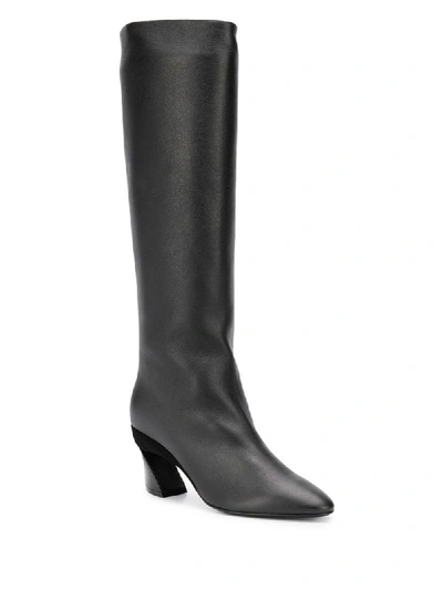Ferragamo Antea 70mm Knee-high Boots In Black