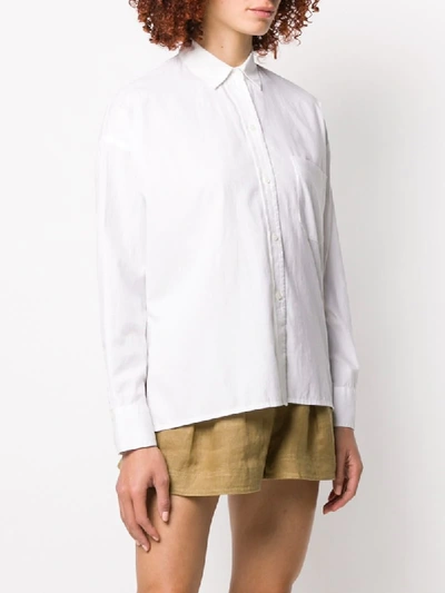 Shop Vince Oversized Shirt In White