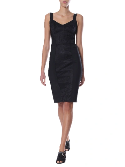 Shop Dolce & Gabbana Laced Tube Dress In Black