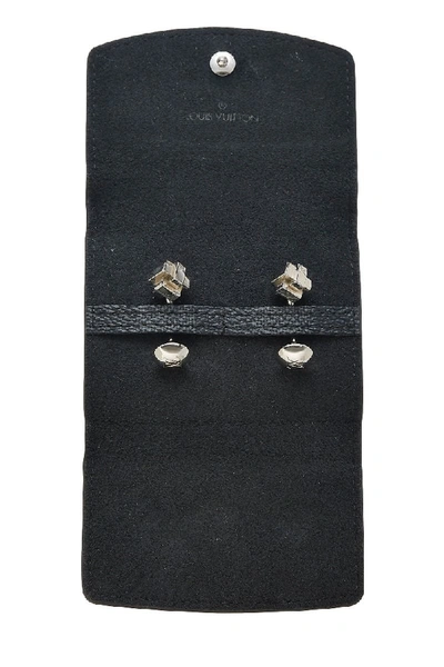 Pre-owned Louis Vuitton Damier Graphite Knot Cufflinks