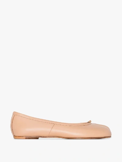 Shop Maison Margiela 'tabi' Ballerinas In Nude