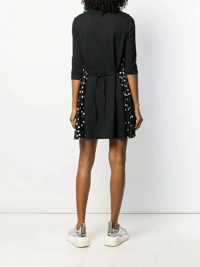 Shop Stella Mccartney Polka-dot Panel Dress Black