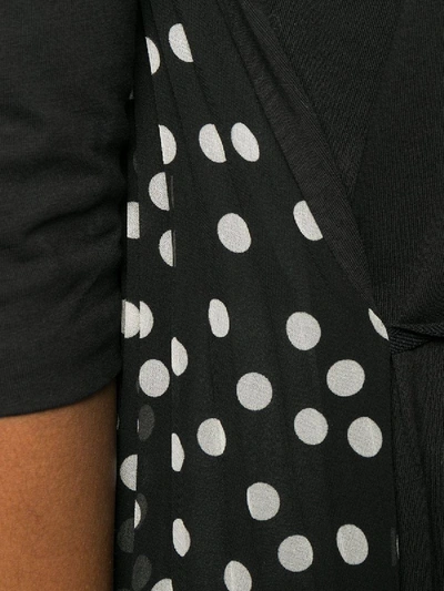 Shop Stella Mccartney Polka-dot Panel Dress Black