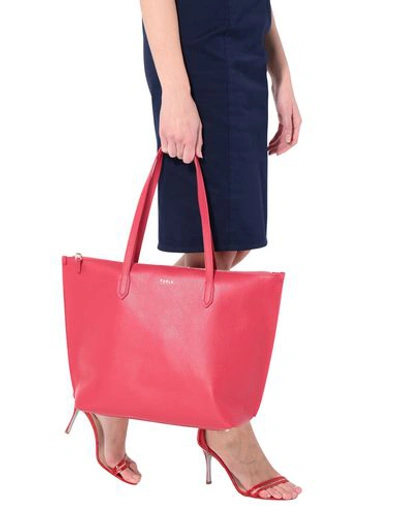 Shop Furla Luce L Tote Woman Handbag Red Size - Soft Leather