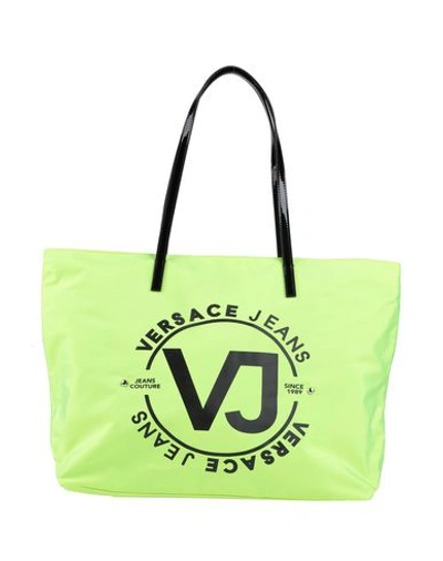Shop Versace Jeans Handbags In Acid Green