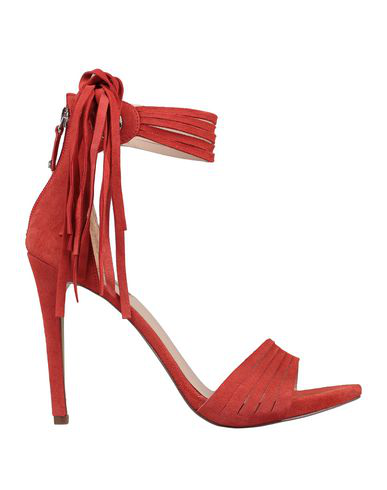red guess sandals