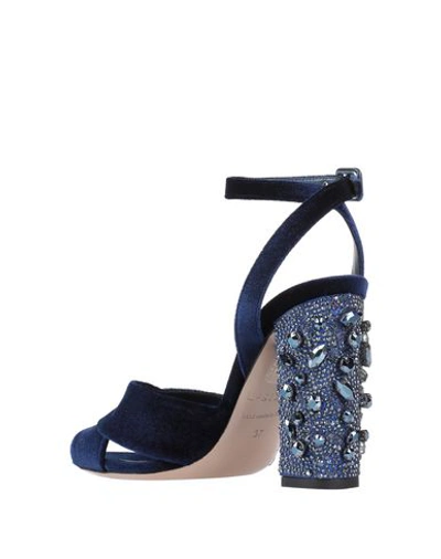 Shop Le Silla Sandals In Dark Blue