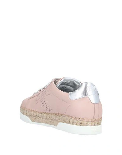 Tod's Gomma Suede Sneaker In Pink