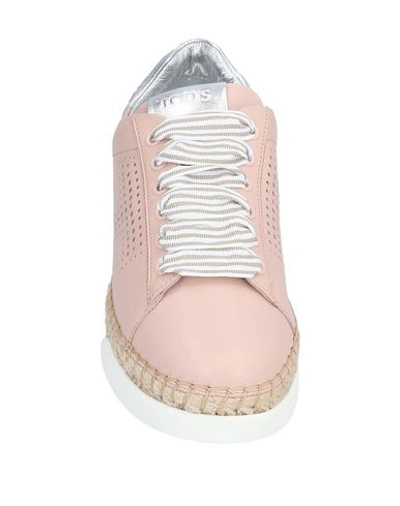 Tod's Gomma Suede Sneaker In Pink