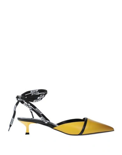 Shop Msgm Pumps In Yellow