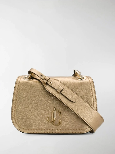 Shop Jimmy Choo Varenne Crossbody Bag In Gold