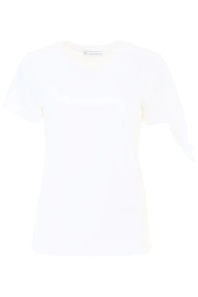 Shop Jw Anderson Single Knot T-shirt In White
