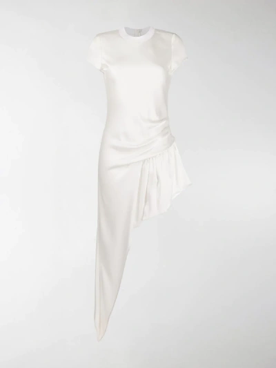 Shop Alexander Wang Asymmetric Cap Sleeve Dress In White