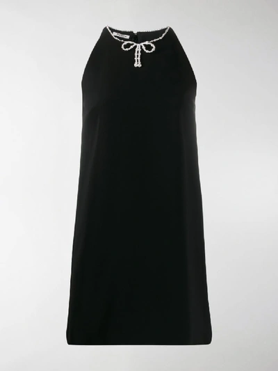 Shop Miu Miu Faille Cady Dress In Black