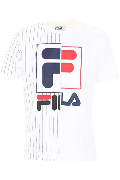 Shop Fila Logo Baseball T-shirt In White,black