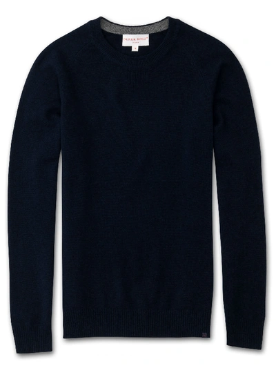 Shop Derek Rose Men's Sweater Finley Cashmere Midnight In Color<lsn_delimiter>midnight