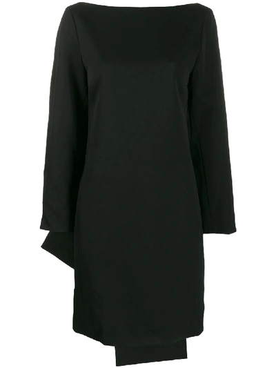 Shop Nina Ricci Oversized Bow Detail Dress In Black