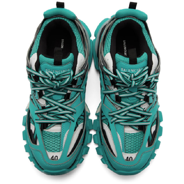 turquoise balenciaga track sneakers