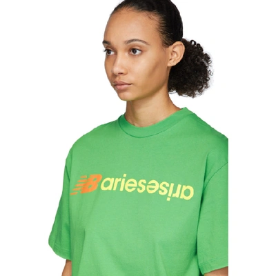 ARIES 绿色 NEW BALANCE 联名徽标 T 恤
