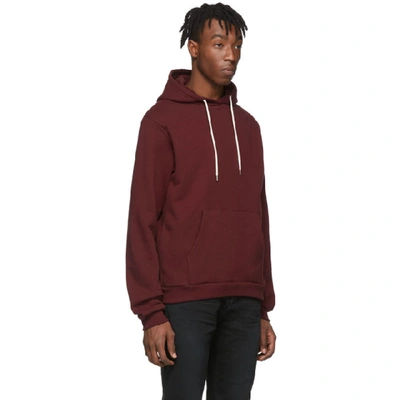 Shop John Elliott Burgundy Beach Hoodie In Oxblood