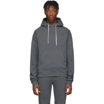 Shop John Elliott Grey Kake Mock 2 Hoodie In Carbon