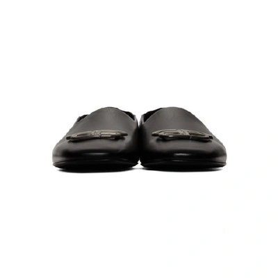 Shop Balenciaga Black Cosy Bb Loafers In 1081 Bllnkl