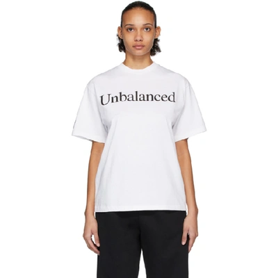 Shop Aries White New Balance Edition Unbalanced T-shirt