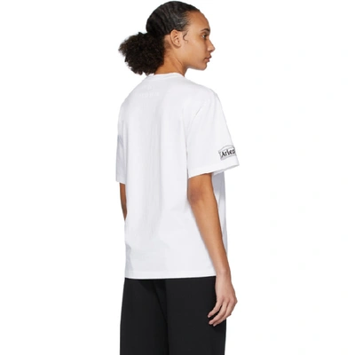 Shop Aries White New Balance Edition Unbalanced T-shirt